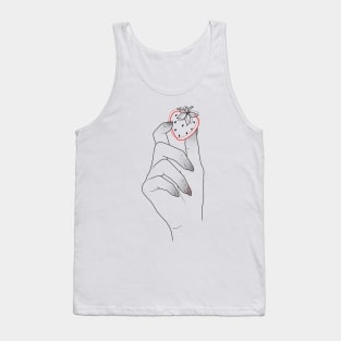 IN LOVING HANDS - strawberry Tank Top